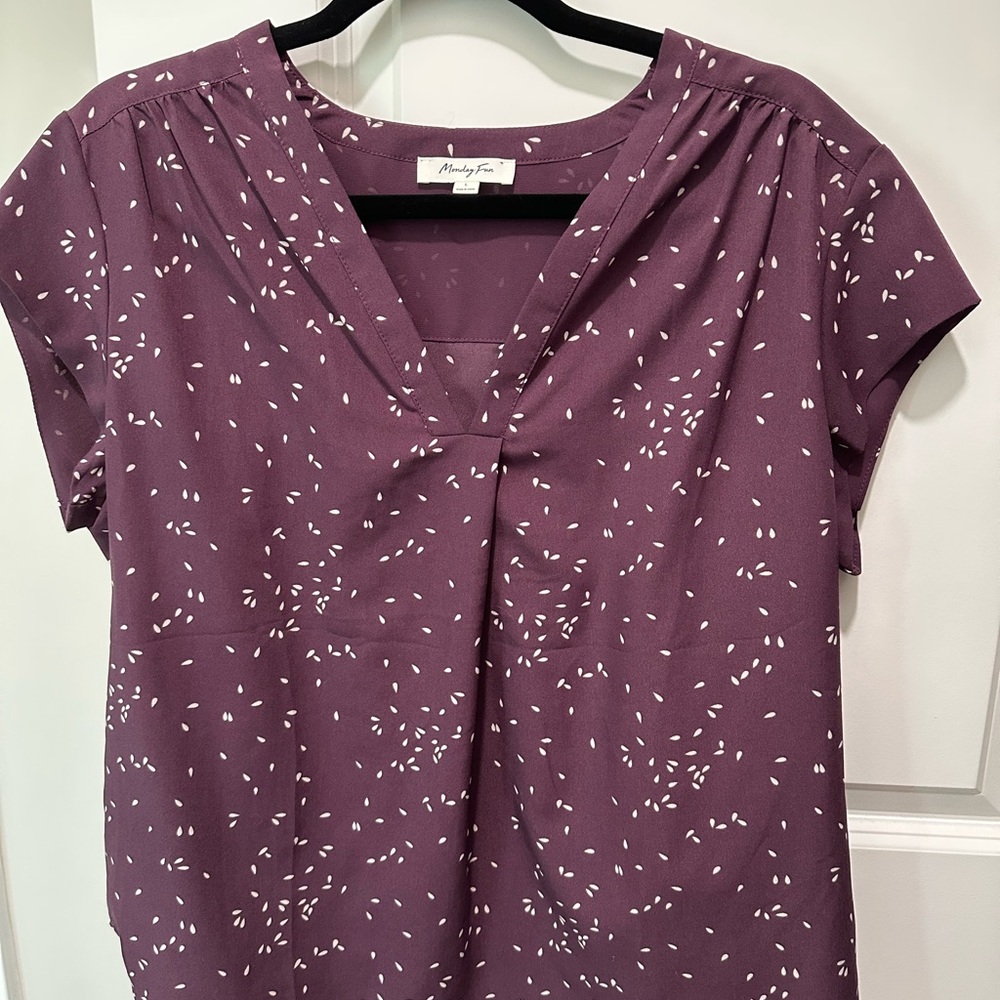 Purple Patterned Women Top